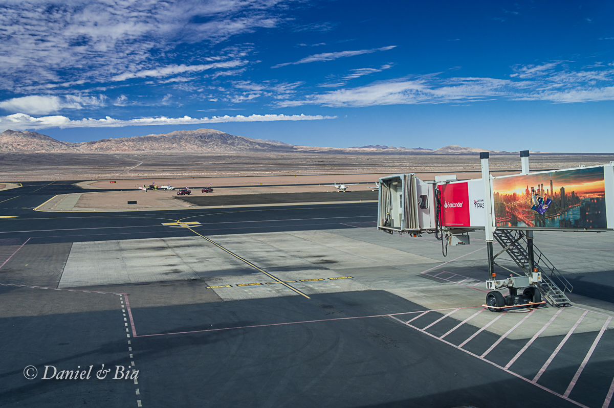 Aeroporto de Calama, Chile, 23/08/2026. Foto Daniel e Bia.
