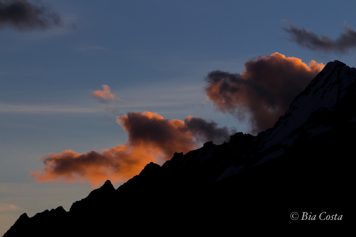 Pôr-do-sol relutante. Cordillera Blanca / Taullipampa - 05/07/17. Foto Bia Costa.